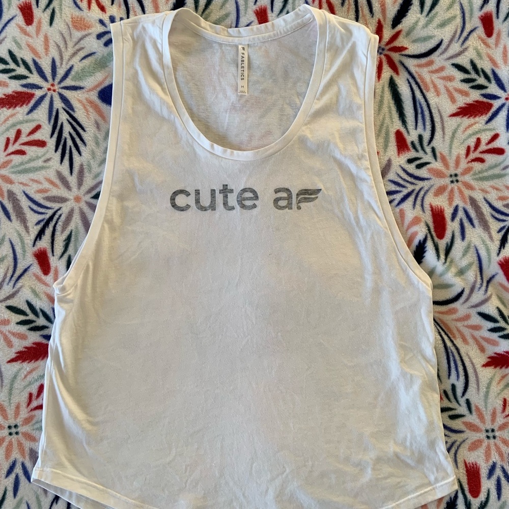 Fabletics tank 💕 “Cute AF”